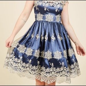 Liza Luxe Modcloth Fit and Flare Dress